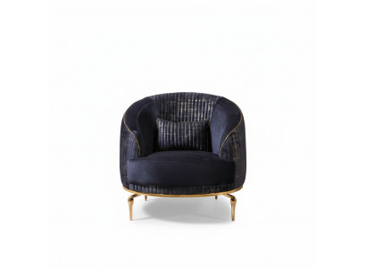 Salon Fauteuil Rembourrage Canapés 1 Place Moderne Textile Neuf Bleu Luxe
