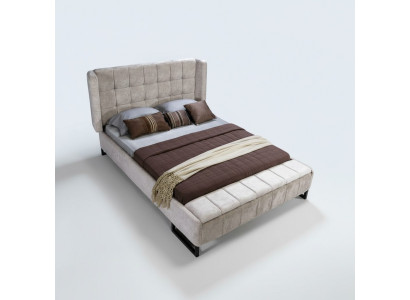Lit Lit double Meubles Ameublement Chambre Design Tissu Textile Nouveau