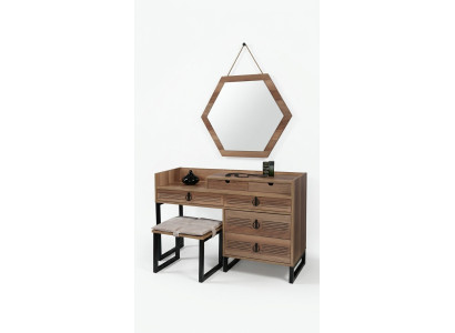 Chambre Miroir Commode Bois Design Moderne Luxe Marron Nouveau