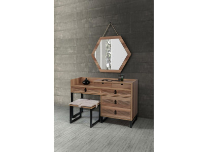 Chambre Miroir Commode Bois Design Moderne Luxe Marron Nouveau