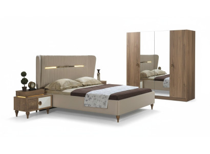 Chambre Lit Rembourrage Design Luxe Lits Doubles d'Hôtel en Bois Meubles