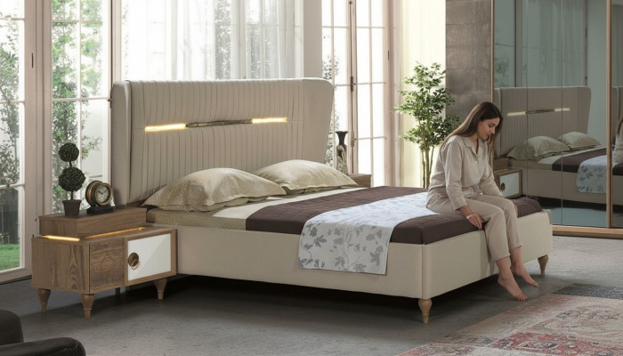 Chambre Table de chevet Table d'appoint Design Moderne Nouveau Brun Bois