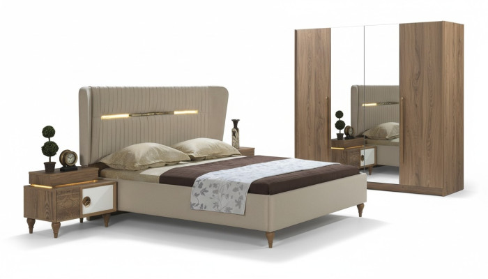 Chambre Table de chevet Table d'appoint Design Moderne Nouveau Brun Bois