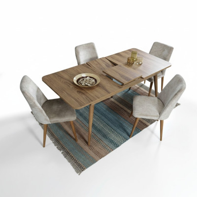Ensemble de salle à manger, Ensemble de salle à manger, Ensemble de table, Ensemble de table à manger, Ensemble 4 chaises complet 5 pièces.