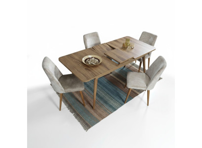 Ensemble de salle à manger, Ensemble de salle à manger, Ensemble de table, Ensemble de table à manger, Ensemble 4 chaises complet 5 pièces.