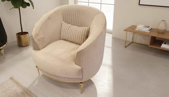 Salon Fauteuil Tissu Rembourrage 1 Place Siège en Tissu Un Place de Luxe