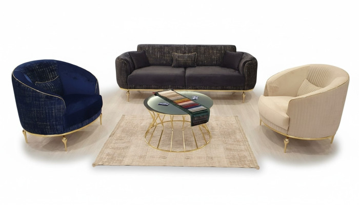 Ensemble de canapé 3+1+1 places Mobilier de salon Canapés + Fauteuil 3 pièces.