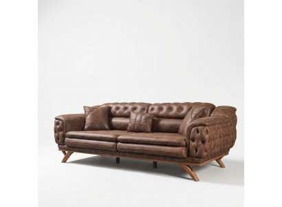 Canapé 3 places Chesterfield Tissu Canapé Tissu Canapés Cuir synthétique