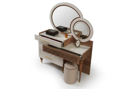 Chambre à coucher ensemble de commode avec miroir en bois nouvellement meublé