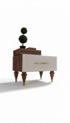 Chambre Tables de chevet Matériel Bois Style Mobilier Marron neuf Luxe