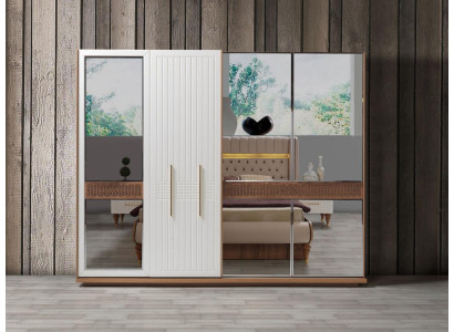 Chambre Armoire de luxe en bois avec design en verre Moderne nouveau