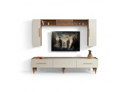 Unité murale Salle de séjour Style moderne de luxe Mobilier Unités murales Étagère 3 pièces
