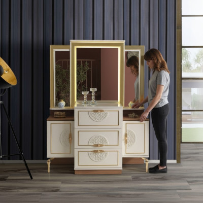 Bahut Coiffeuse de chambre Miroir Consoles Tables Commodes Bahuts