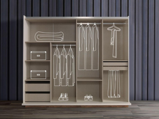 Armoire de chambre en luxueux bois moderne Design Meubles Blanc nouveaux