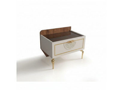 Table de chevet de chambre à coucher, design modern, mobilier en bois de luxe blanc neuf
