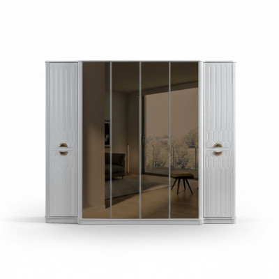 Chambre Mobilier Armoire en bois Armoire Style Moderne Blanc neuf