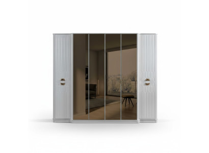 Chambre Mobilier Armoire en bois Armoire Style Moderne Blanc neuf