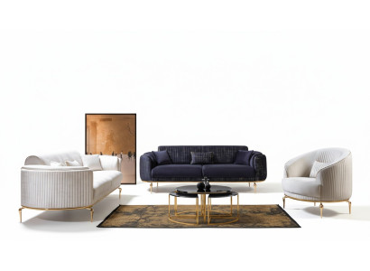 Ensemble de canapé 3+3+1 places Fauteuil Canapé de luxe en tissu neuf
