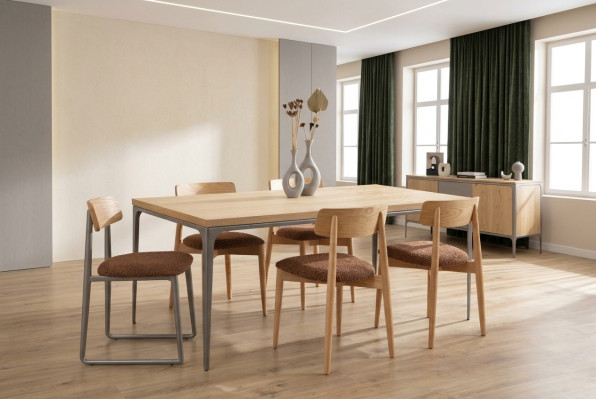 Table à manger 4x Chaises Chaise Ensemble de salle à manger Service de table Tables Suite