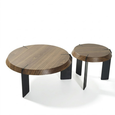 Table basse Table d'appoint Table design Ronde Marron Table de salon nouvelle