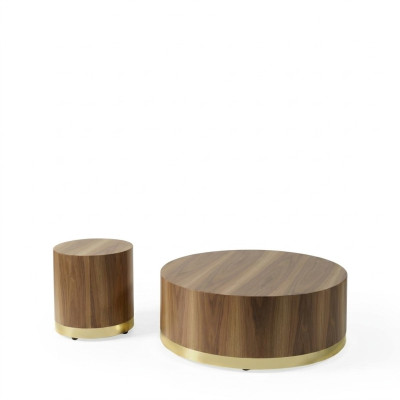 Table basse Table d'appoint Table de salon Table en bois Tables d'appoint Ronde