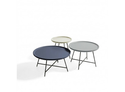 Tables basses Table d'appoint Table basse en bois Ronde 3 pcs. Tables en bois
