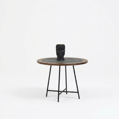 Table basse Design Bois Ronde Marron Table d'appoint Tables de salon neuves