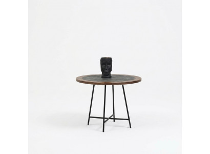 Table basse Design Bois Ronde Marron Table d'appoint Tables de salon neuves
