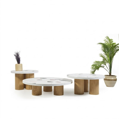 Tables basses Tables d'appoint Design Salon 3 pièces Style italien