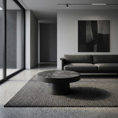 Table Table de salon Table ronde Table basse Table basse Noire