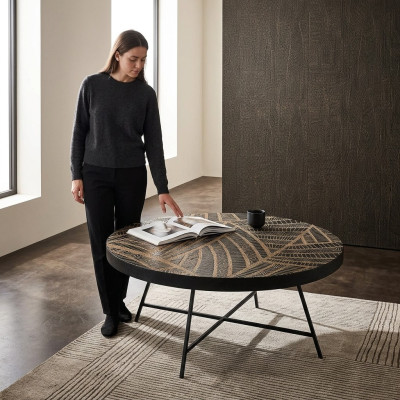 Table basse ronde table d'appoint table de salon de style italien