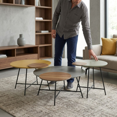 ensemble de table basse design exclusif d'un fabricant de meubles européen