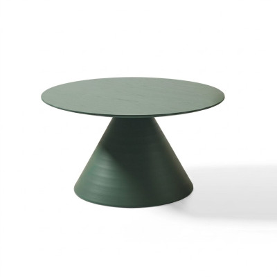 Table basse ronde grise élégante dans un style moderne pour le salon