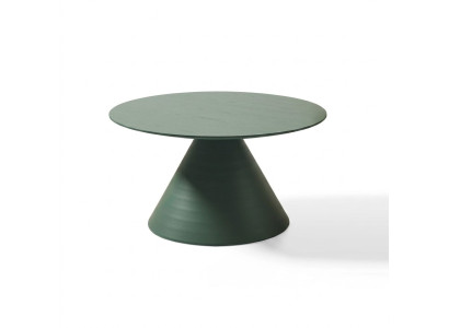 Table basse ronde grise élégante dans un style moderne pour le salon