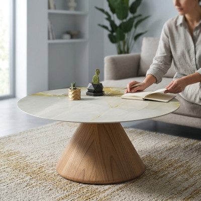 Table basse design Table d'appoint Table de salon Table de meuble Tables rondes