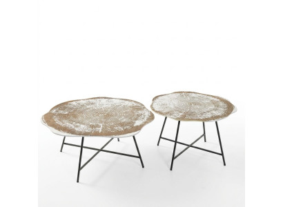 Tables basses Ensemble de 2 tables basses Tables Designer rondes Table basse en 2 parties