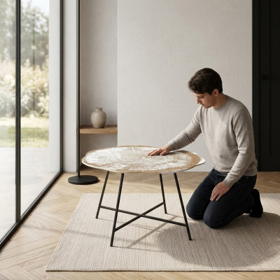 Table basse de design Table d'appoint Table de salon Table basse Table ronde