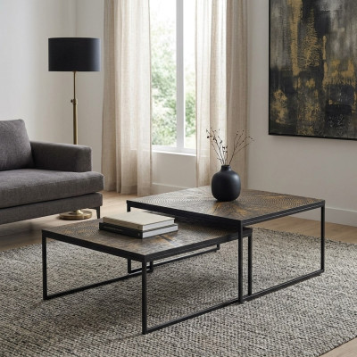Table basse Table d'appoint de luxe Meubles Bois Moderne Design de salon