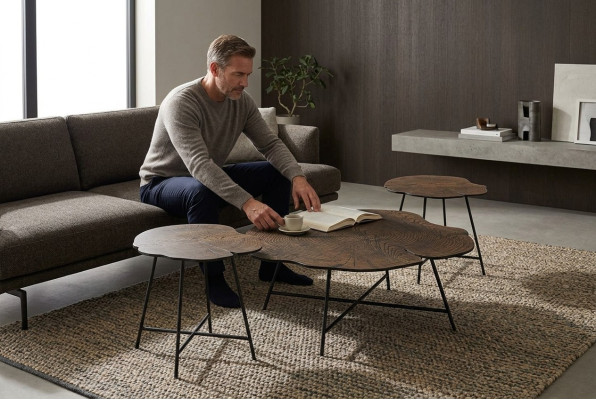 Tables basses Tables d'appoint Salon Ensemble de 3 pièces Moderne de luxe