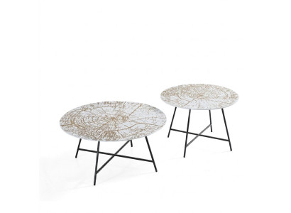 Tables de café Tables Tables d'appoint Salon Moderne Luxe Marron 2 pcs.