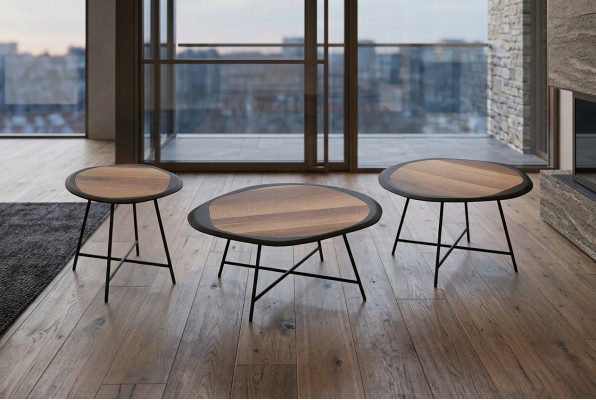 Tables basses Tables d'appoint Tables rondes Style italien noir