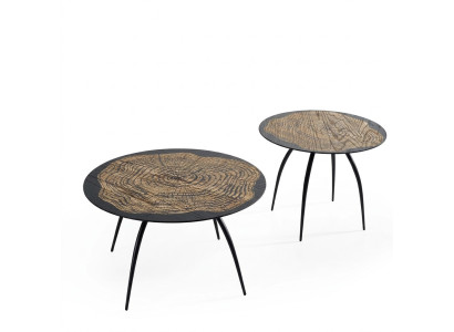 Tables basses de design de luxe Noires Tables rondes de Salon Côté