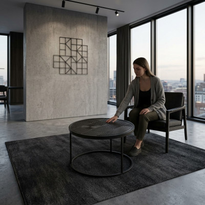Table basse Table basse Mobilier de design Table Table de salon Noire