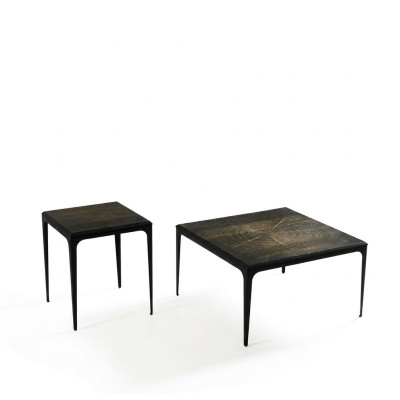 Table basse de luxe Table carrée Mobilier Ameublement Salon Noir