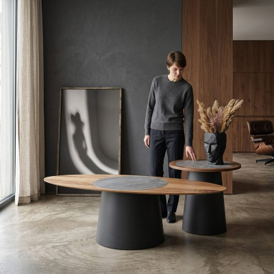 Tables basses Design Meubles Style Bois Style Italien Tables Table Ronde