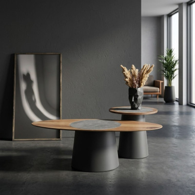 Tables basses Design Meubles Style Bois Style Italien Tables Table Ronde