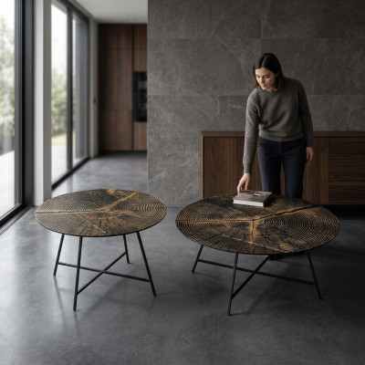 Table basse r classique Table en bois Table d'appoint Tables Salon Bois