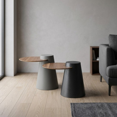 Ensemble de 2 tables basses Table basse et tables d'appoint, tables rondes en verre de designer.