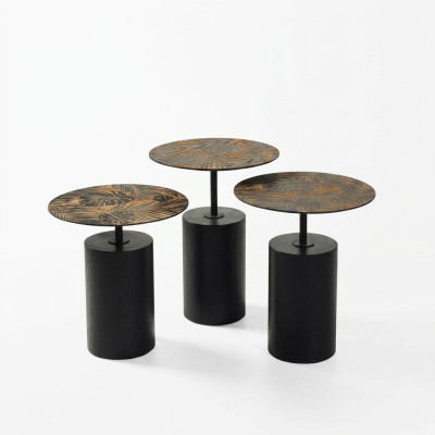 Ensemble de 3 tables basses luxueuses de designer pour le salon