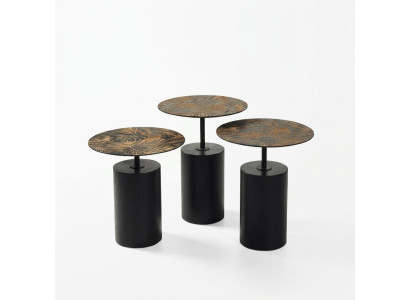 Ensemble de 3 tables basses luxueuses de designer pour le salon
